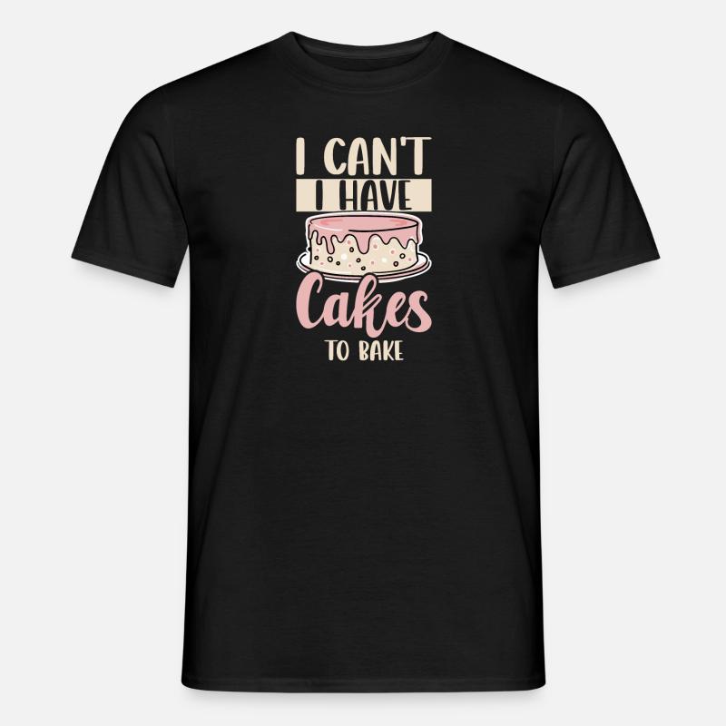 Kuchen Backen Bäcker Konditor - Männer T-Shirt - Schwarz
