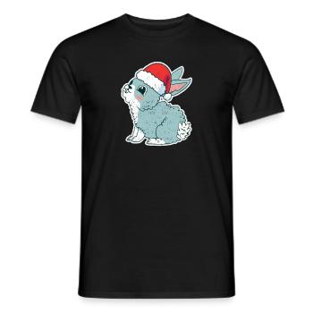 Cute Santa Claus Cap Xmas PJs - Men's T-Shirt - black - Front - AI Model Male 178 light (178cm)