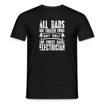 Seulement le meilleur électricien d’élevage drôle DAD - T-shirt homme - noir - Devant - AI Model Male 178 light (178cm)