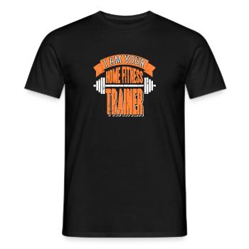 I Am Your Home Fitness Trainer Cool Retro Vintage - Männer T-Shirt - Schwarz - Vorne - AI Model Male 178 light (178cm)