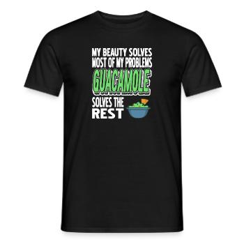 Guacamole résout le reste de mon problème drôle - T-shirt homme - noir - Devant - AI Model Male 178 light (178cm)