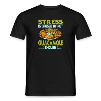 Stress Is Caused By Not Guacamole Enough Retro - Männer T-Shirt - Schwarz - Vorne - AI Model Male 178 light (178cm)
