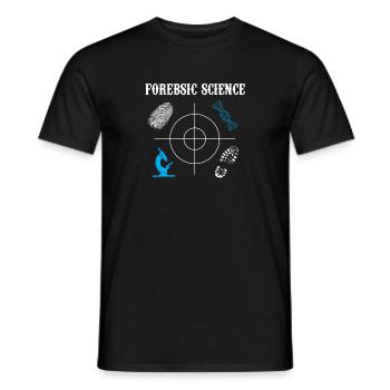 forensic fingerprint footprint microscope Design - Männer T-Shirt - Schwarz - Vorne - AI Model Male 178 light (178cm)
