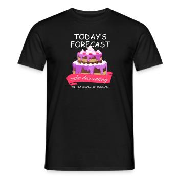 aujourd’hui prévisions décoration de gâteaux Conception pour un - T-shirt homme - noir - Devant - AI Model Male 178 light (178cm)