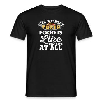 Life Without Pasta Food Is Like No Life At All - Men's T-Shirt - black - Front - AI Model Male 178 light (178cm)
