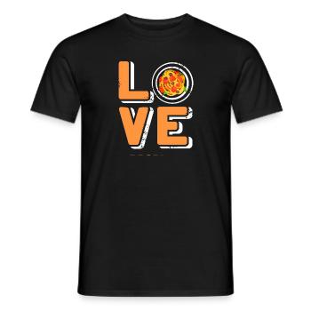 LOVE Spaghetti Cool Retro Spag Lover T-Shirt - Men's T-Shirt - black - Front - AI Model Male 178 light (178cm)