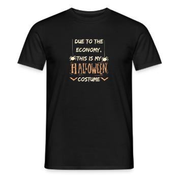 En raison de l’économie, c’est mon costume d’Halloween - T-shirt homme - noir - Devant - AI Model Male 178 light (178cm)