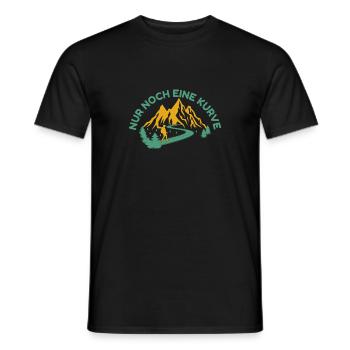 Nur Noch Eine Kurve Wanderer Bergsteiger lustiges - Männer T-Shirt - Schwarz - Vorne - AI Model Male 178 light (178cm)