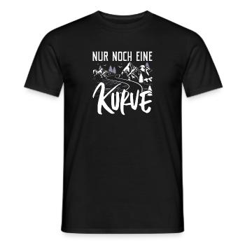 Nur Noch Eine Kurve Wanderer Bergsteiger lustiges - Männer T-Shirt - Schwarz - Vorne - AI Model Male 178 light (178cm)