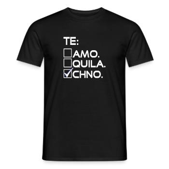 TE: CHNO Funny Techno Deejaying Lover T-Shirt - Männer T-Shirt - Schwarz - Vorne - AI Model Male 178 light (178cm)