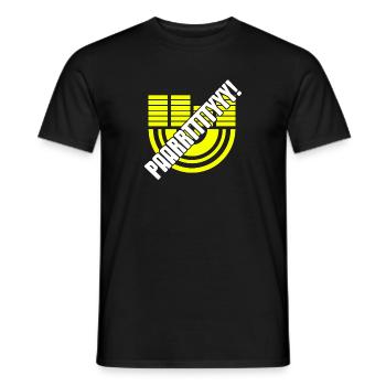 PAARRTTYYY! Super Retro Party DJ Cool T-Shirt - T-shirt homme - noir - Devant - AI Model Male 178 light (178cm)