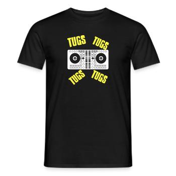 TUGS TUGS Cool Retro TECHNO DJ Lover Designs - T-shirt homme - noir - Devant - AI Model Male 178 light (178cm)