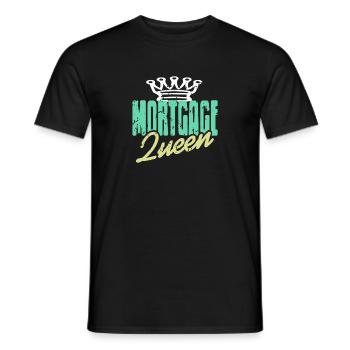 Hypothèque QUEEN Cool Rétro Vintage Banker T-Shirt - T-shirt homme - noir - Devant - AI Model Male 178 light (178cm)
