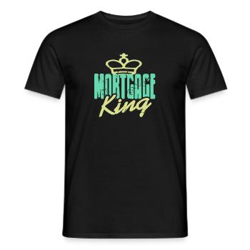 Hypothèque KING Cool Rétro Vintage Banker T-Shirt - T-shirt homme - noir - Devant - AI Model Male 178 light (178cm)