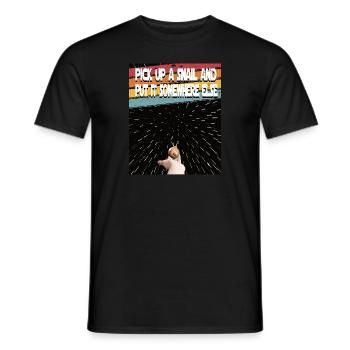 Escargot spatial Escargot spatial Rétro - T-shirt homme - noir - Devant - AI Model Male 178 light (178cm)
