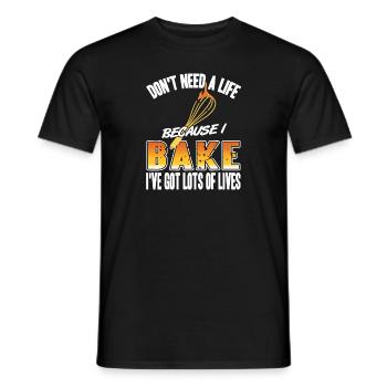Je n’ai pas besoin de la vie parce que je fais cuire j’ai beaucoup - T-shirt homme - noir - Devant - AI Model Male 178 light (178cm)