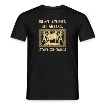 Antike Griechische Mythologie und Griechisches - Männer T-Shirt - Schwarz - Vorne - AI Model Male 178 light (178cm)