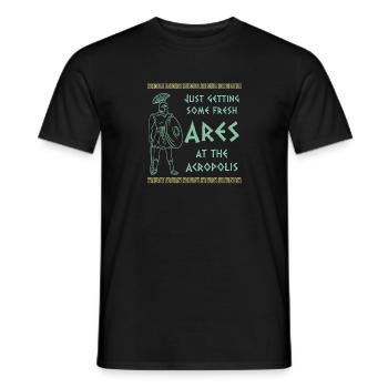 Antike Griechische Mythologie und Grichiescher - Männer T-Shirt - Schwarz - Vorne - AI Model Male 178 light (178cm)