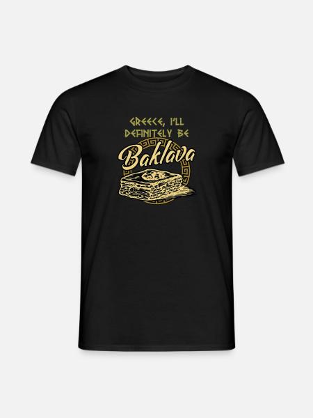Griechische Mythologie und Griechisches Essen - Männer T-Shirt - Schwarz