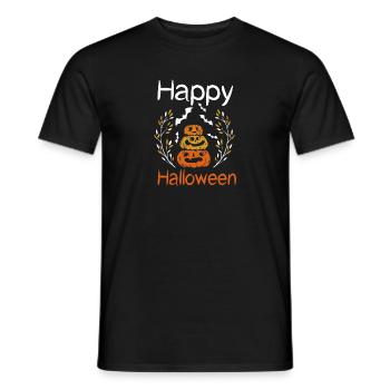 Happy Halloween Pumpkin Design - Spooky Cute - Männer T-Shirt - Schwarz - Vorne - AI Model Male 178 light (178cm)