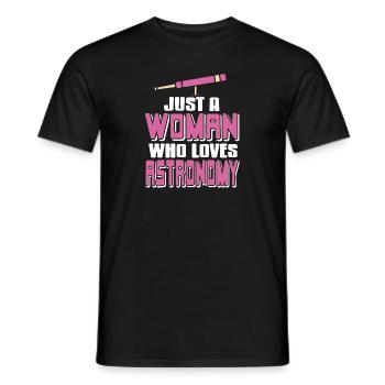 Juste une femme qui aime l’astronomie Cool Retro - T-shirt homme - noir - Devant - AI Model Male 178 light (178cm)