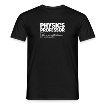 Professeur de physique - T-shirt homme - noir - Devant - AI Model Male 178 light (178cm)