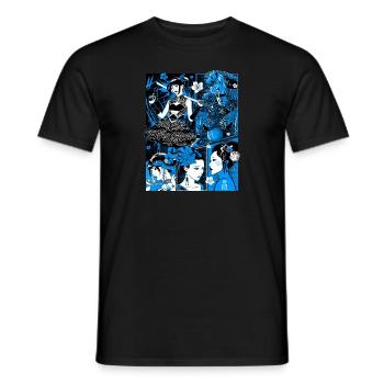 Geisha Manga - Männer T-Shirt - Schwarz - Vorne - AI Model Male 178 light (178cm)