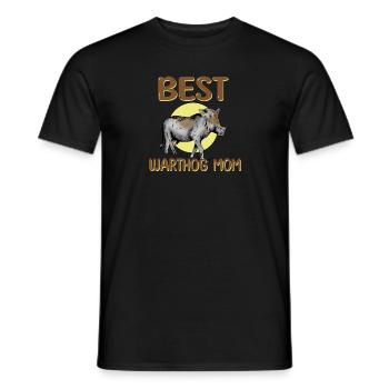 Meilleure maman phacochère - T-shirt homme - noir - Devant - AI Model Male 178 light (178cm)