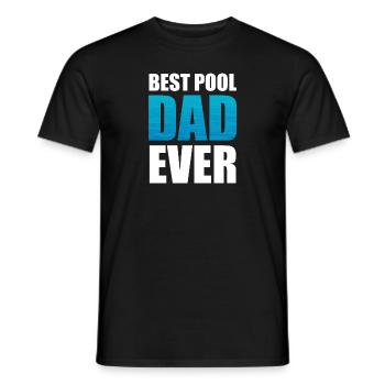 Piscine Papa Échelle de piscine et love comprimés de chlore - T-shirt homme - noir - Devant - AI Model Male 178 light (178cm)