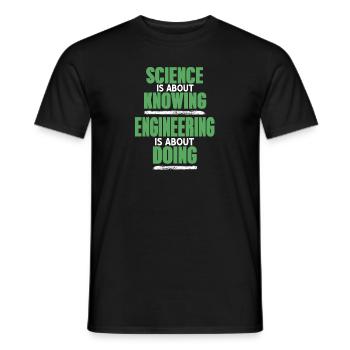 L’ingénierie consiste à faire un cadeau rétro génial - T-shirt homme - noir - Devant - AI Model Male 178 light (178cm)