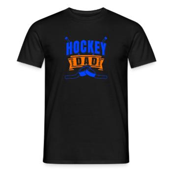 Hockey Dad Awesome Cool Dad Designs T-Shirt - Men's T-Shirt - black - Front - AI Model Male 178 light (178cm)