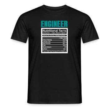 Funny Nutritional Facts Of An Engineer Cool - Männer T-Shirt - Schwarz - Vorne - AI Model Male 178 light (178cm)