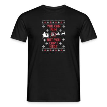 Deer Hunting Santa Hunter You can walk, but you - Men's T-Shirt - black - Front - AI Model Male 178 light (178cm)