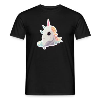 Einhorn - Männer T-Shirt - Schwarz - Vorne - AI Model Male 178 light (178cm)