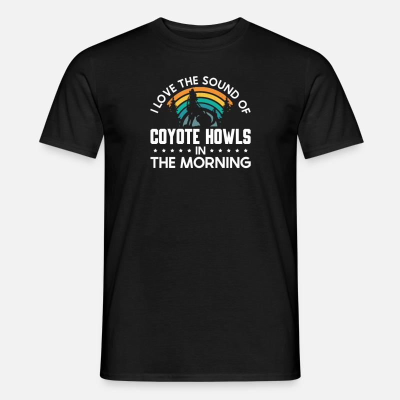 Coyote Jäger - Männer T-Shirt - Schwarz
