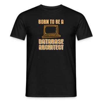 Born To Be A Database Architect Cool Retro T-Shirt - Männer T-Shirt - Schwarz - Vorne - AI Model Male 178 light (178cm)