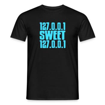 Sweet 127.0.0.1 Drôle de DATA Admin Architect T-Shirt - T-shirt homme - noir - Devant - AI Model Male 178 light (178cm)