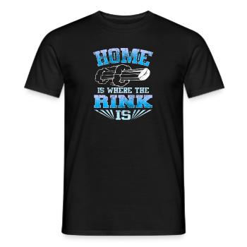 Retro Vintage Home er hvor skøjtebanen er hockey - Mænd T-shirt - sort - Foran - AI Model Male 178 light (178cm)