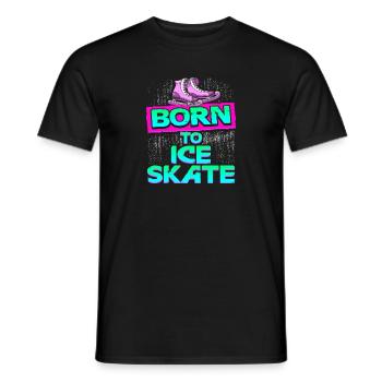 Born To Ice Skate Retro Vintage Skating Designs - Männer T-Shirt - Schwarz - Vorne - AI Model Male 178 light (178cm)