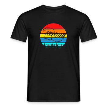 Cool Retro Awesome Sledding Designs T-Shirt - Männer T-Shirt - Schwarz - Vorne - AI Model Male 178 light (178cm)