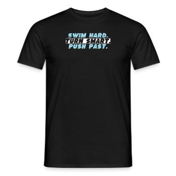Nagez fort, tournez intelligemment et repoussez - T-shirt homme - noir - Devant - AI Model Male 178 light (178cm)