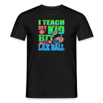 J’apprends à mon enfant à frapper la balle laxiste Vintage Cool - T-shirt homme - noir - Devant - AI Model Male 178 light (178cm)
