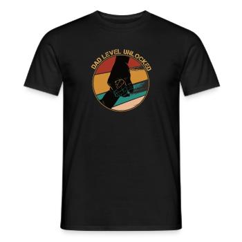 Gaming Dad Game Controller Level unlocked - Männer T-Shirt - Schwarz - Vorne - AI Model Male 178 light (178cm)