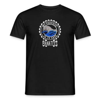 Manatee Manatee Manti Floaty Potatoes - Men's T-Shirt - black - Front - AI Model Male 178 light (178cm)
