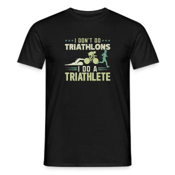 Triathlon Natation Cyclisme Course à pied - T-shirt homme - noir - Devant - AI Model Male 178 light (178cm)