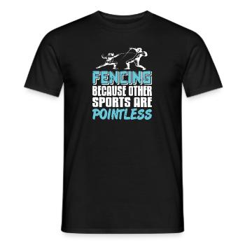 Fencing Because Other Sports Are Pointless Retro - Men's T-Shirt - black - Front - AI Model Male 178 light (178cm)