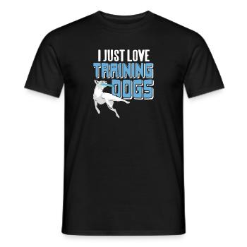 I Just Love Training Dogs Cool Retro T-Shirt - Men's T-Shirt - black - Front - AI Model Male 178 light (178cm)