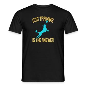 Dog Training Is The Answer Awesome Retro T-Shirt - Men's T-Shirt - black - Front - AI Model Male 178 light (178cm)