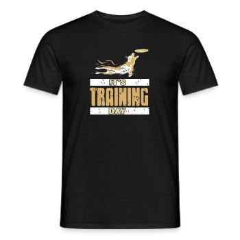 It's Training Day Retro Vintage Dog Trainer - Men's T-Shirt - black - Front - AI Model Male 178 light (178cm)