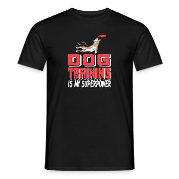L’éducation canine est mon superpouvoir Cool Retro Designs - T-shirt homme - noir - Devant - AI Model Male 178 light (178cm)